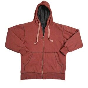 Smith's Workwear Hoodie Zip Jacket  Men's Small Hooded Sherpa Fleece Lined Heavy